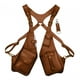 thumbnail image 3 of Bolso de hombro oculto bajo el brazo para hombres y mujeres, mochila de cuero PU, billetera con bolsillo Caqui, 3 of 9