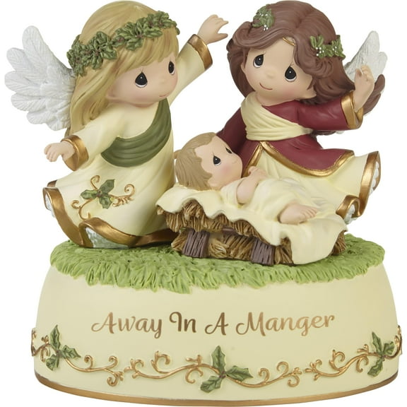 Precious Moments "Away in A Manger" Resin Musical