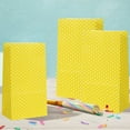 thumbnail image 4 of 24 Pieces Dot Paper Bags Party Gift Grocery Bag Lunch Flat Bottom Craft Paper Bags for Easter, Wedding, Christmas Favor Wrapped Treat Bags,13x8x24cmyellow, 4 of 4