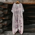 thumbnail image 7 of Nuoqisi Boho Maxi Dresses for Women 2026 Long Sleeve V Neck Smocked Vintage Floral Dress Loose Fit Garden Party Dresses, 7 of 7