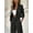 Black, variant on ZOELNIC Women's 2 Piece Blazer Set Striped Cropped Blazers Jacket High Waist Wide Leg Work Pants Business Suit Outfits, S