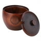 thumbnail image 5 of Tarro de especias de madera, tarro de especias de madera maciza condimento olla azucarera con cuchara y tapa, utensilios de cocina accesorios de cocina Ecomeon no, 5 of 6