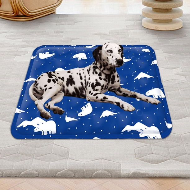 Alfombrilla de refrigeración para perros, cojín de refrigeración, cama para cachorros, lavable, cómoda manta para mascotas, cama plegable para perros, , azul oscuro, 60cmX90cm Fernando Almohadilla refrescante para gatos
