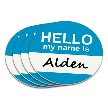 

Alden Hello My Name Is Coaster Set