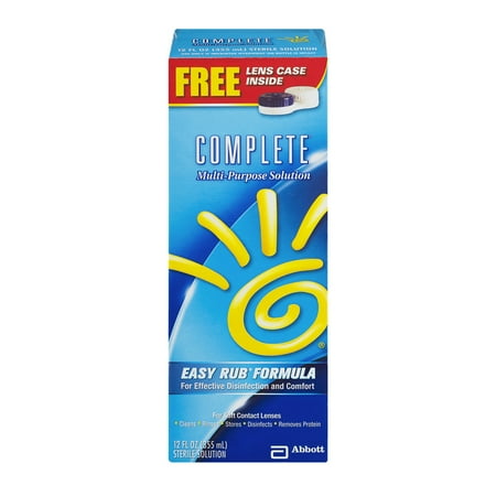 Complete Multi-Purpose Solution Easy Rub formula For Soft Contact Lenses, 12.0 FL OZ