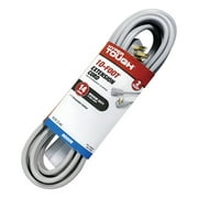 Hyper Tough 10FT 14AWG 3 Prong Gray Indoor Air Conditioner Extension Cord, 15 amps