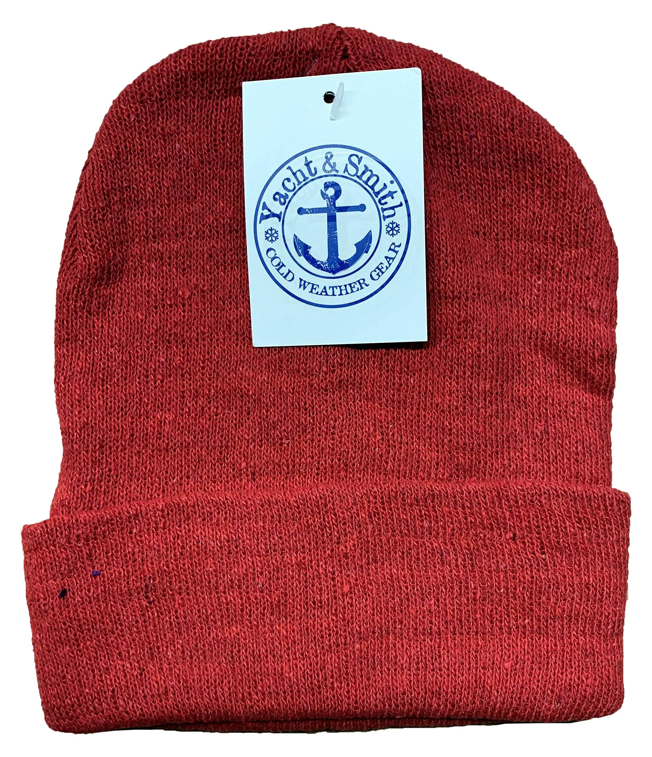 120 Pack of Yacht & Smith Wholesale Beanies, Bulk Thermal Winter Hat (Assorted Solid Beanies)