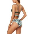 thumbnail image 4 of Women's Floral Bikini Swimsuit Tie Back Ruched Two Piece Bathing Suit, 4 of 6