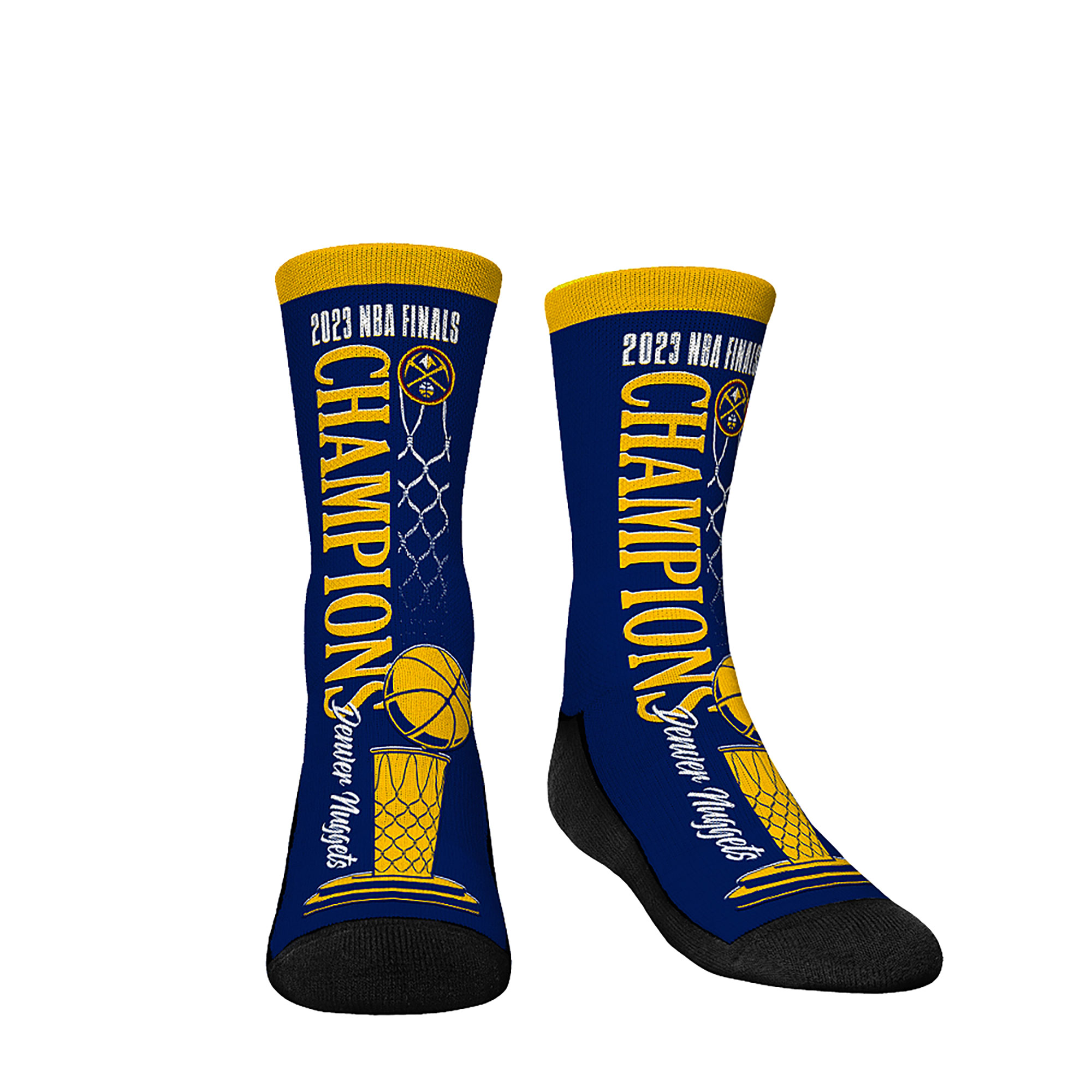 Youth Rock Em Socks Navy Denver Nuggets 2023 NBA Finals Champions Layup