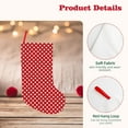 thumbnail image 4 of Salouo Red Polka Dot Print Christmas Decorations Stockings 1 Pack 18'' Xmas Stockings Holiday Stocking Personalized Farmhouse Decor for Home Family Party Tree, 4 of 7