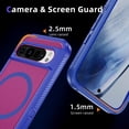 thumbnail image 3 of Dteck Magnetic Case for Google Pixel 9 Pro XL Compatible with Magsafe Dual Layer Military-Grade Protection Heavy Duty Shockproof Rugged Protective Cover for Google Pixel 9 Pro XL,Rose, 3 of 7