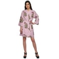 thumbnail image 1 of Moomaya Printed Crossover Robes Bridesmaid Getting Ready Bathrobes For Women, 1 of 6