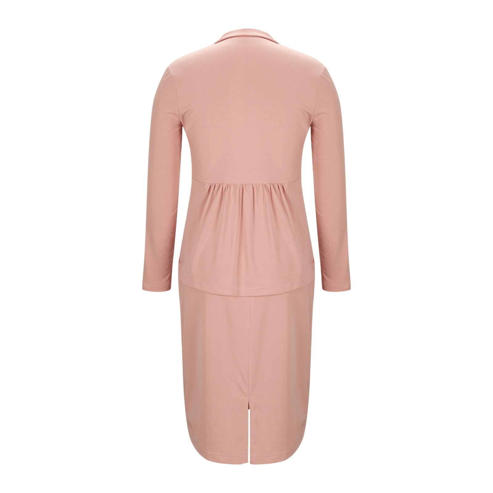 Fanxing Bodycon Blazer Dress for Women 2 Piece Outfits Mini Dress Long Sleeve Notch Collar Wrap Suit Jackets Work Shirts