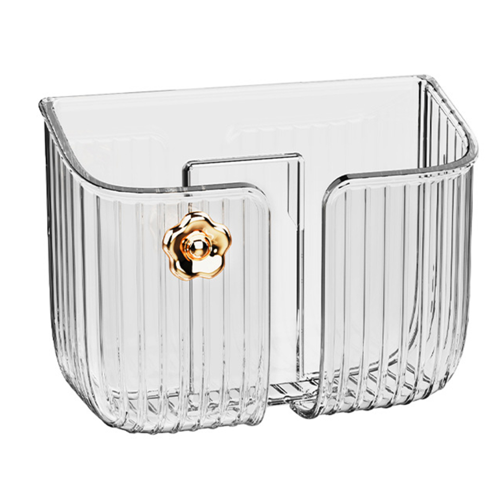 Wall Mounted Plastic Storage Box Wide Open Lidless Storage Holder for