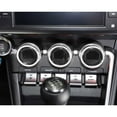 thumbnail image 5 of 5pc Silver Aluminum Air Conditioner Climate Controls & Volume/Tune Turner Covers For Subaru 2022-up BRZ, For Toyota 2022-up GR86, 5 of 9