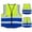 [Colorblock] Green, variant on Chiccall Reflective Safety Mesh Vest for Men Outdoor Workwear Construction Zip Up Vest with Pockets