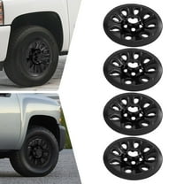 17"Black Wheel Skins Full Rim Covers Center Hub Caps for 2005-2014 Chevrolet/GMC