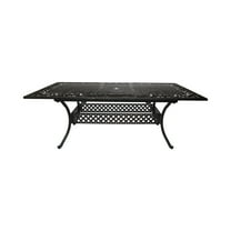 Angelica Outdoor Expandable Cast Aluminum Dining Table, Shiny Copper