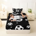 thumbnail image 4 of Erosebridal Initial Alphabet S Twin Sheet Sets,Ball Sport Games Theme Kids Bedding For Football Boys 3 Pieces, 4 of 6