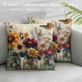 thumbnail image 3 of Qinduosi  Spring Pillow Covers Flowers Floral Throw Pillowcase Spring is Here Home Sofa Bedroom Living Room Holiday Cushion Case Farmhouse Decorations White, 3 of 5