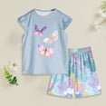 thumbnail image 2 of Sopiago Toddler Girl Summer Clothes 2T 3T 4T 5T Outfits Cotton Sleeveless Tank Tops Shorts Little Girl Clothing Set Light Blue,2-3 Years, 2 of 5
