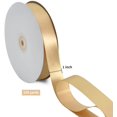thumbnail image 2 of TONIFUL 1 Inch x 100yds Gold Satin Ribbon Wide Solid Fabric Ribbons Roll for Valentine's Day Gift Wrapping Invitation Floral Bouquets Hair Crafts Sewing Wedding New Year Eve Party Decoration, 2 of 6