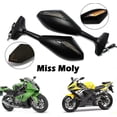 thumbnail image 5 of Black Motorcycle Turn Signal Rearview Mirror With Led Arrow Indicator For Cbr Gsxr Yzf(matte Black+smoke Lens) 1y, 5 of 5