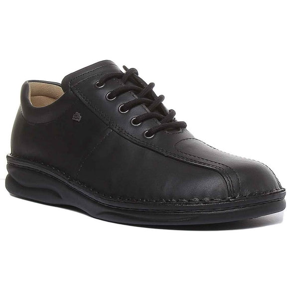 Finn Comfort Dijon Men's Lace Up Comfort Oxford Shoes In Black Size 7.5