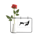 thumbnail image 1 of Educación física deportes Patinaje de jugador Botella de decoración de jarrones colgantes de flores rosas artificiales, 1 of 3
