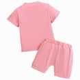 thumbnail image 4 of NOLDARES Toddler Girl Clothes Baby Girls Outfits 6M-5T Summer Floral Print Shirt+Shorts2pcs Baby Clothing(Pink,4-5 Years), 4 of 8