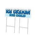 thumbnail image 1 of 24 x 36 in. Yard Sign & Stake - Ice Cream Ice Cold, 1 of 1