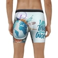 thumbnail image 4 of Cauagu Let's go Travel Print Men's Boxer Briefs, Funny & Cute Underwear Elastic Waistband Briefs Ideal Gift for Men,1-Pack, 4 of 7