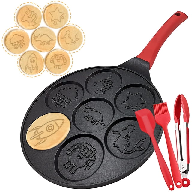 Pancake Griddle for Kids - Pancake Pan Nonstick Pancake Mold for Kids Pancake Maker Griddle Pan Egg