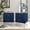NAVY, variant on Wooden 2 Drawer Storage End Table Chest Cabinet Table Metal Legs for Home White