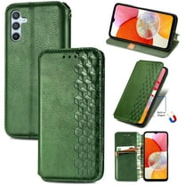 for Samsung Galaxy A16 5G Wallet Case with RFID Blocking Credit Card Holder, PU Leather Magnetic Closure Flip Kickstand Shockproof Cover Women Men For Samsung Galaxy A16 5G Phone case,Green