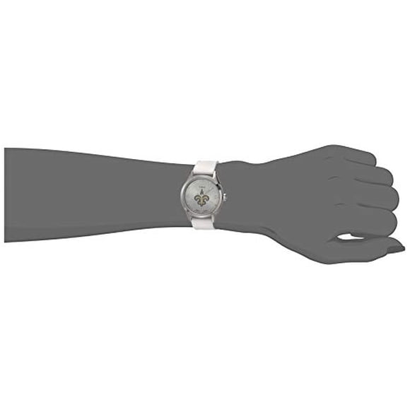 Reloj Timex NFL Athena 40mm para mujer - New Orleans Saints con correa de silicona blanca Timex Timex