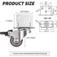 thumbnail image 2 of 4 Pack Swivel Castors, Furniture Castors, Wheels With Brake, L-mounting Plate 25mm, 2 of 3