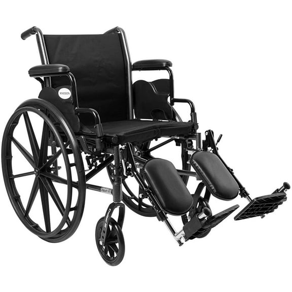 "TaliaPosy Lightweight Wheelchair Steel 18""W 16 to 18 Inch Seat Depth Swing-Away Footrest 146-K318DDA-ELR"