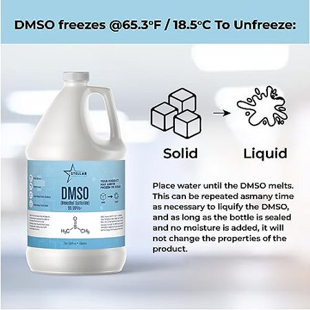 Stellar Chemical - DMSO - Dimethyl Sulfoxide - 1 Gallon - 99.99% High Purity - Made in USA