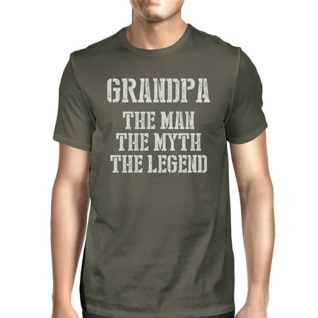 Legend Grandpa Mens Cool Grey Graphic Best Granddad T-Shirt Fun Gift