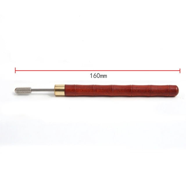 Bolígrafo Para Tinte De Borde De Cuero Diy, Mango De Sándalo, Rodillo De Tinte De Borde Superior De Acero Inoxidable, Pluma De Aceite, Herramienta Para Manualidades De Cuero Monstrate HA021506-00