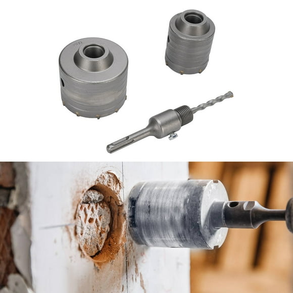 Kit De Sierra Perforadora, 60 Mm, 80 Mm, Abridor De Agujeros Para Hormigón, Orificio De Eliminación De Virutas, Taladro Central De 109 Mm, Dientes De 3 Bordes Para Perforación