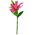 thumbnail image 1 of Toystoory 3 cabezas artificiales florales para el hogar, oficina, hotel, flor falsa, decoración del banquete de boda Flores artificiales Rosa oscuro, 1 of 6