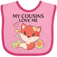 thumbnail image 3 of Inktastic My Cousins Love Me Little Fox Boys or Girls Baby Bib, 3 of 4