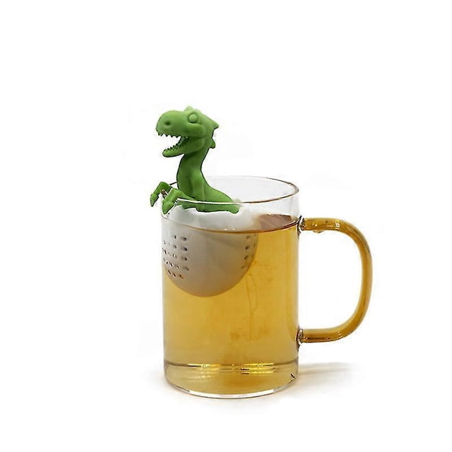 Green - 1 X Cute Animal Silicone Tea Infuser, Edible Silicone Tea Infuser, Dinosaur Shaped Tea Strainer, Funny Tea Strainer, Stirring Tea Infuser