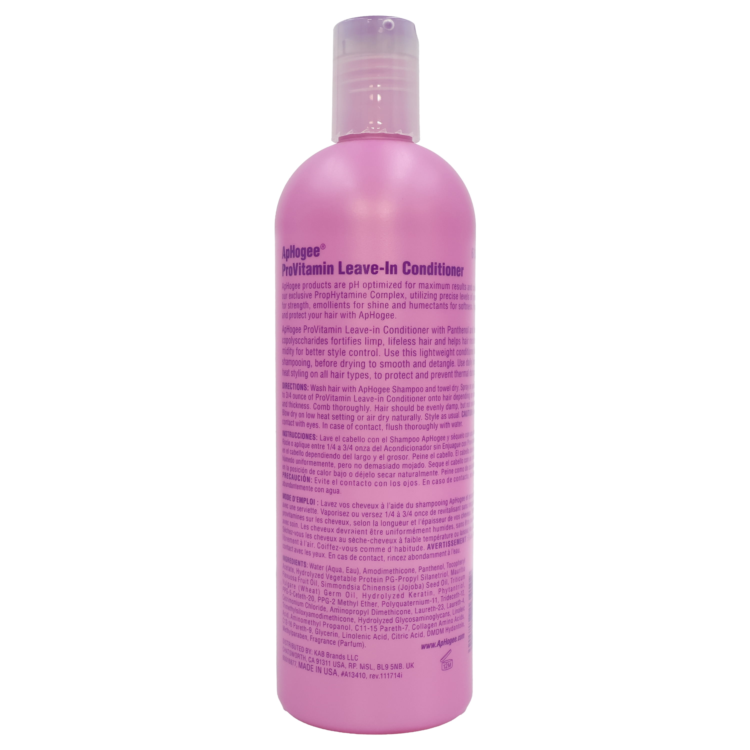 Aphogee Conditioner Pro-Vitamin Leave-in, 16 Oz., Pack of 3