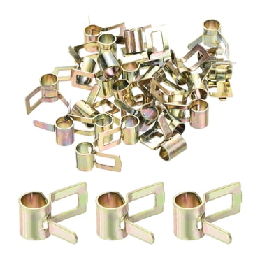 MroMax 5Pcs 32mm ID Spring Band Hose Clamps, Fit 34.5-36mm OD Hose, Spring Hose Clip Fuel Line Silicone Vacuum Hose Pipe Clamp, Air Hose Tube Water