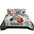 thumbnail image 2 of 3 Pcs Festive Halloween Themed Quilt Bedspread Set with Pumpkin and Ghost Pattern ME500, 2 of 9