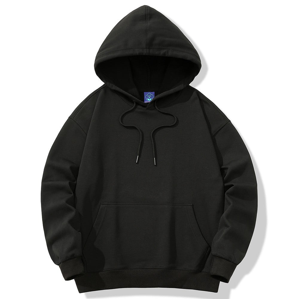 Maximos Men's Hoodie Drawstring Closure Long Sleeve Front Pocket  Sweatshirt, Black, XL