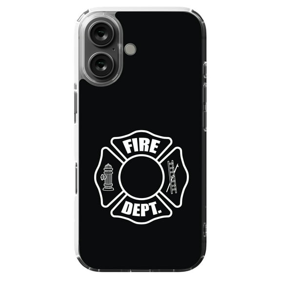 DistinctInk MagSafe Clear Case for Apple iPhone 16 (6.1" Screen) - Show Your Support for First Responders - Tempered Glass Back